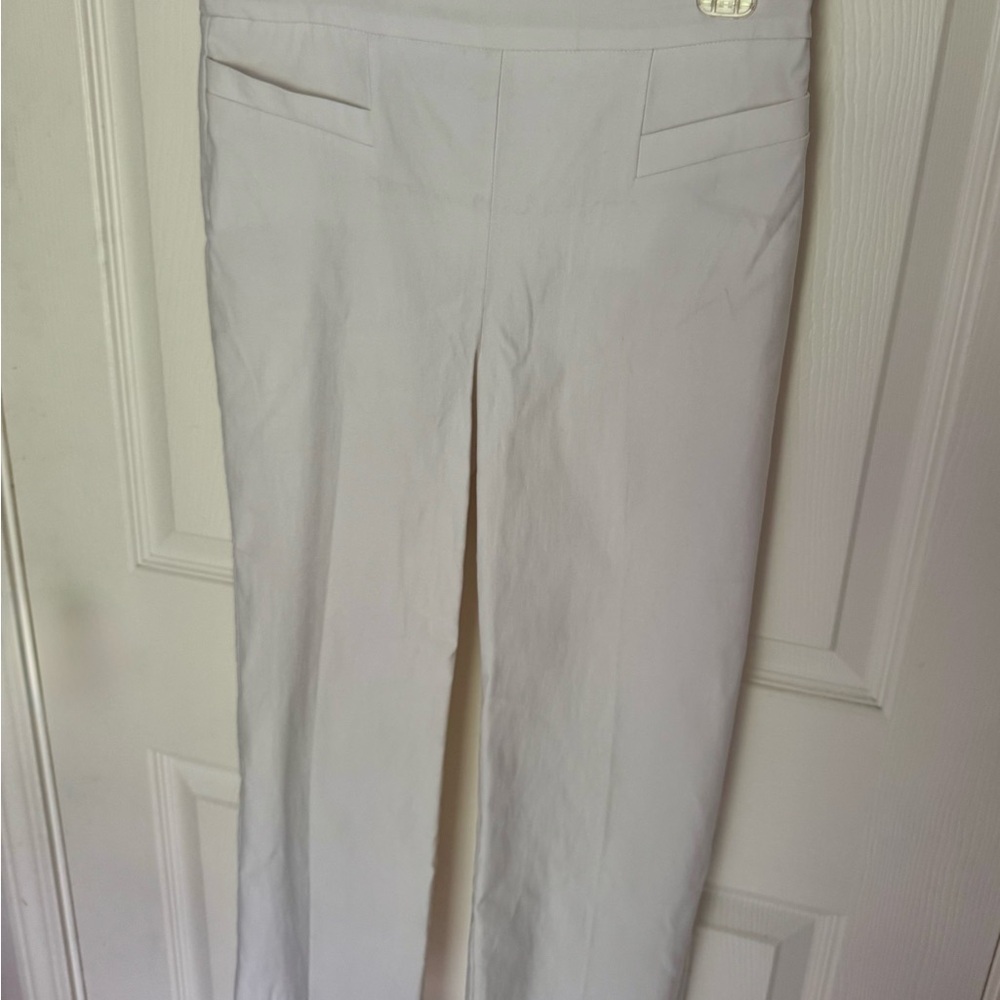 Chico's White Straight Leg Pants